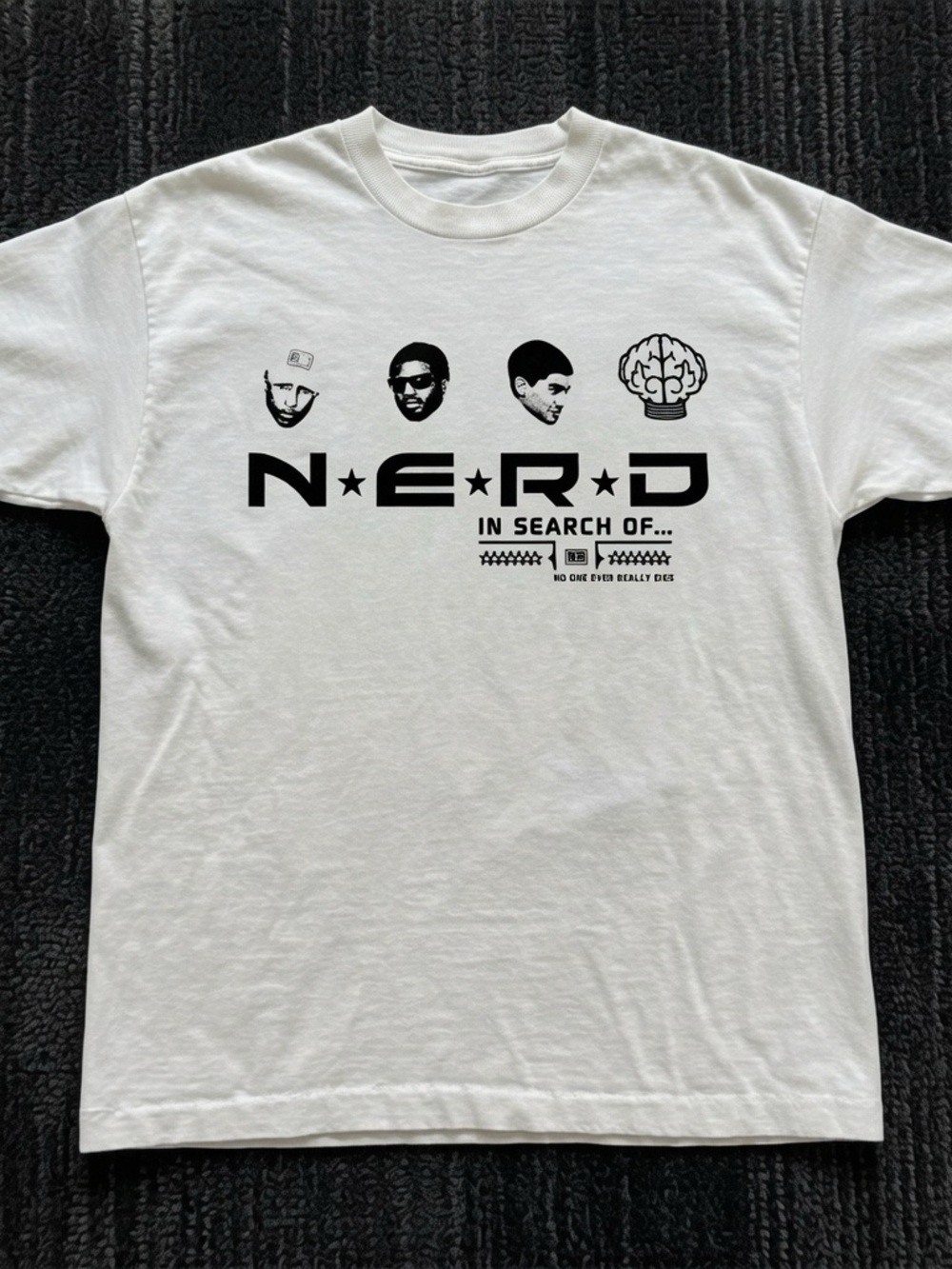 In Search Of White Graphic Tee